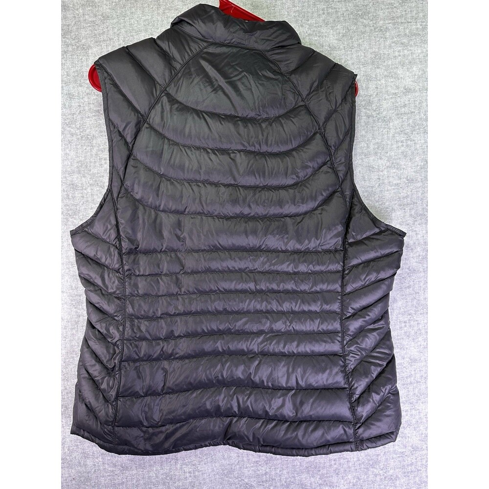Bernardo Goose Down Full Zip Puffer Vest Grey coral Womens Large Packable Hiking - Picture 4 of 7
